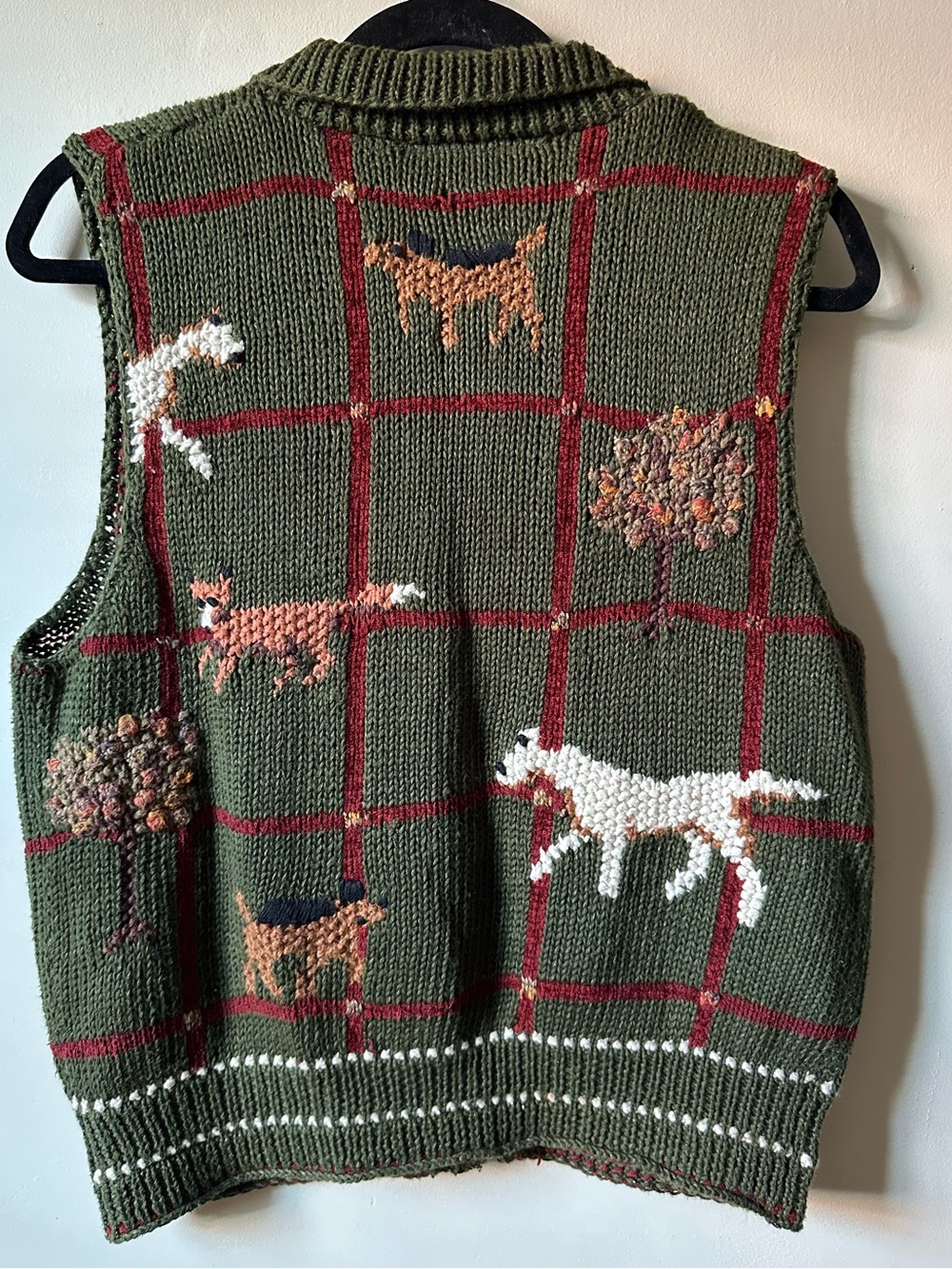1996 Eagles Eye Hunting Fox Dog Ramie Cotton Sweater Vest - Picture 8 of 8
